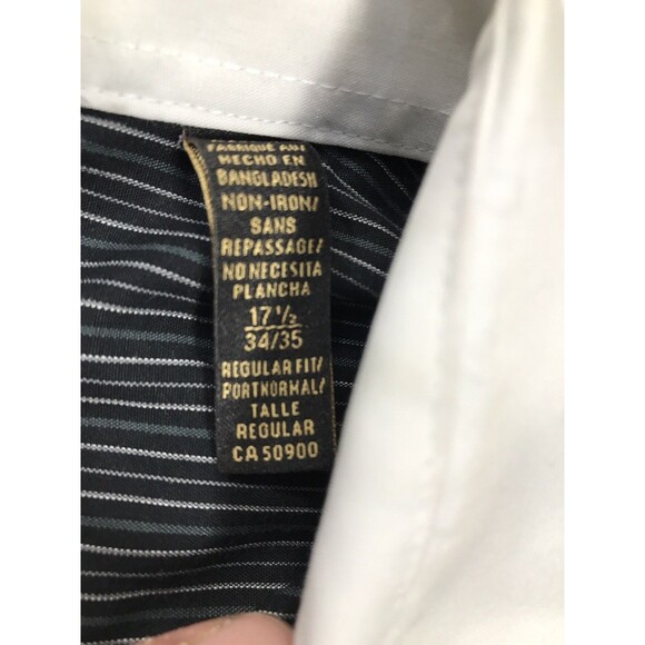 Donald J Trump Shirt Mens Size 17 1/2 Black White Signature Collection Flip Cuff - Picture 6 of 10